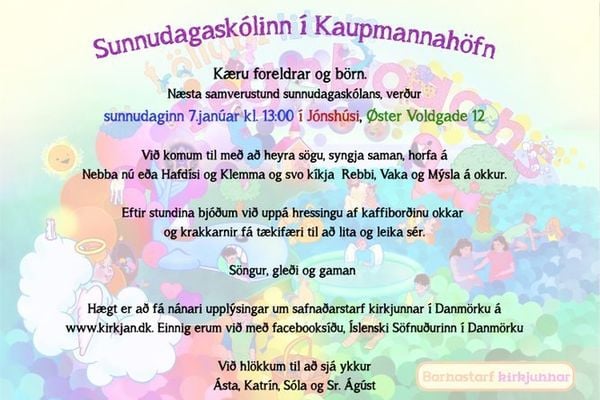 Sunnudaskóli 7. jan